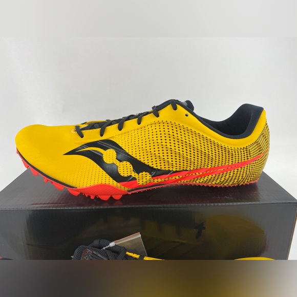 Saucony Spitfire 5 Vizigold Men's Track Spikes Shoes Yellow Black S29055-16 - Picture 5 of 12